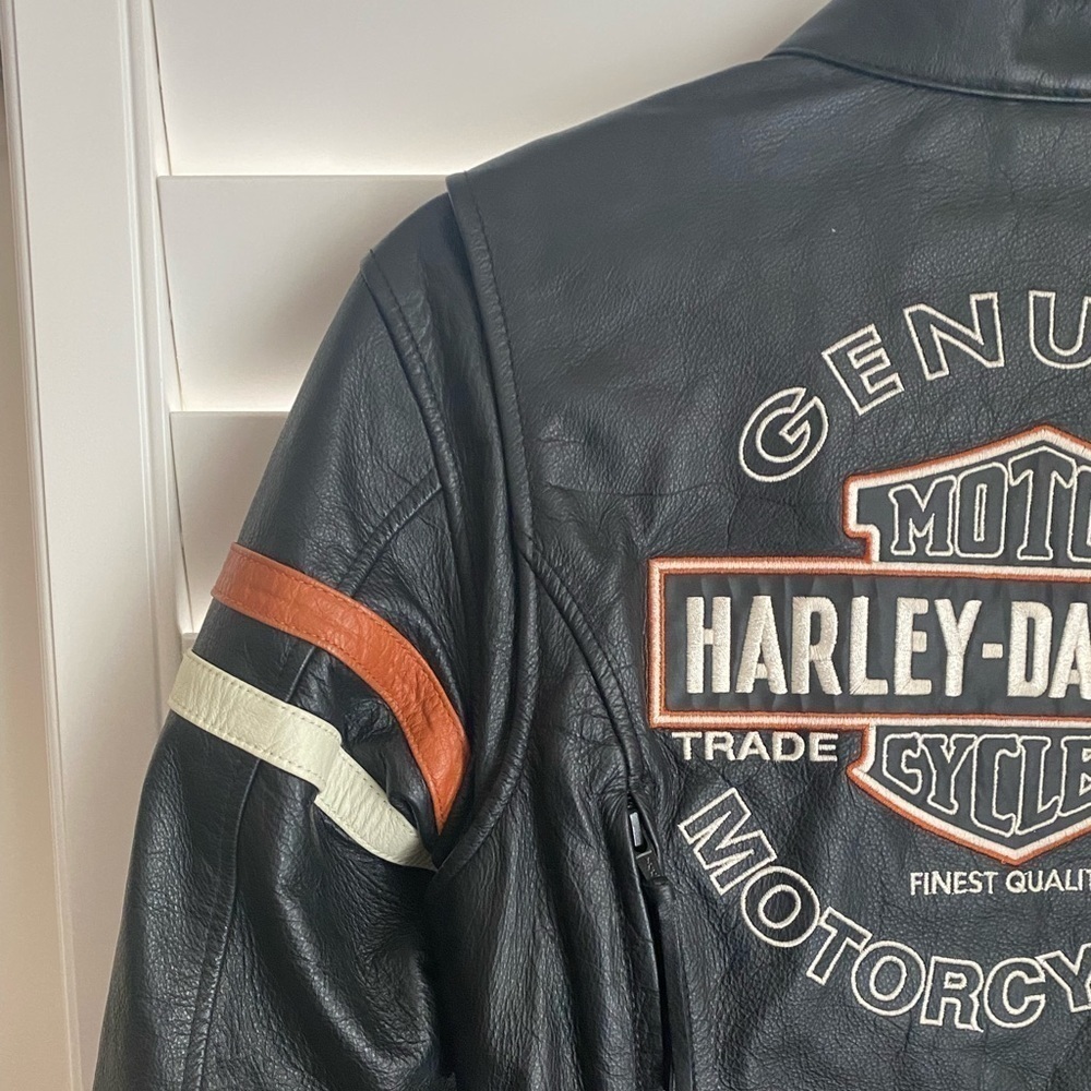 Authentic Harley Davidson Miss Enthusiast 3 in 1 Leather Jacket X Small EUC‌‌‌ - Picture 6 of 15